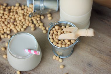 Soya sütü soya ile