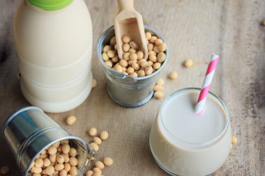 Soya sütü soya ile