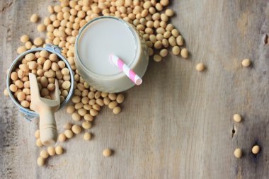 Soya sütü soya ile