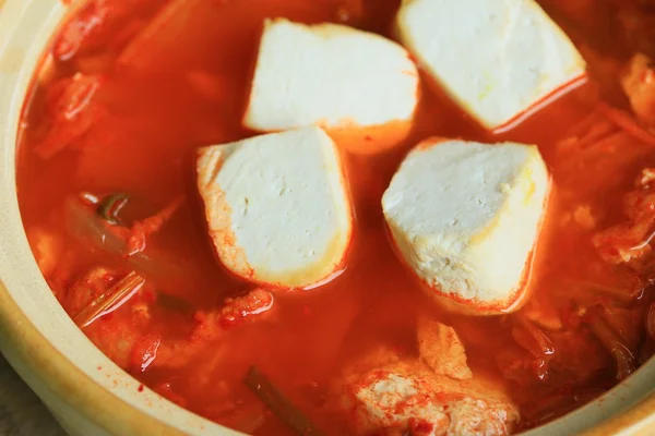 Sopa de kimchi - comida coreana — Foto de Stock