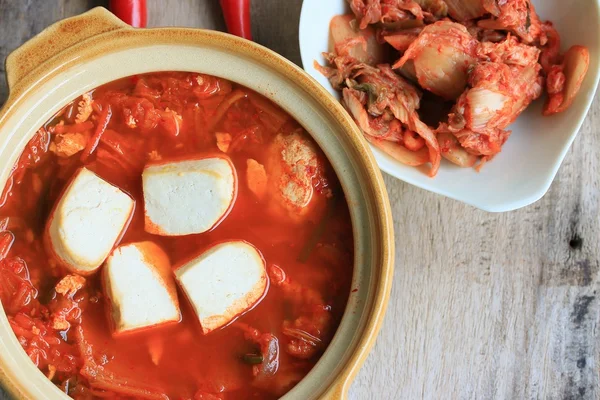 Sopa de kimchi - comida coreana — Foto de Stock