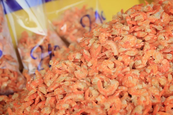 Dried shrimp at market — Stock Photo, Image