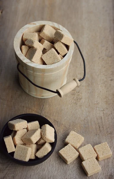 Brown cane sugar cube — Stock Photo, Image