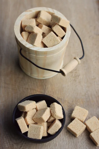 Brown cane sugar cube — Stock Photo, Image