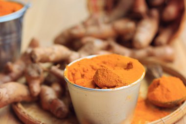 taze zerdeçal ve toz