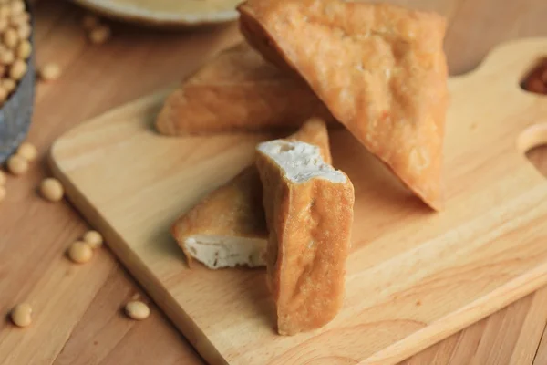 Smažené tofu a semen — Stock fotografie