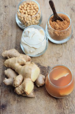 soya peyniri ve taze zencefil