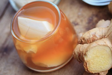 soya peyniri ve taze zencefil