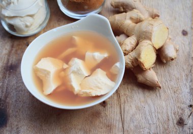 soya peyniri ve taze zencefil