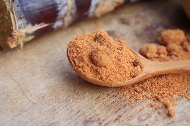 Organik kahverengi şeker tatlı