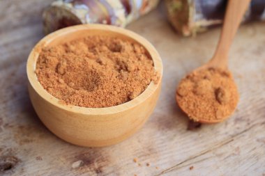 Organik kahverengi şeker tatlı