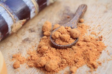 Organik kahverengi şeker tatlı