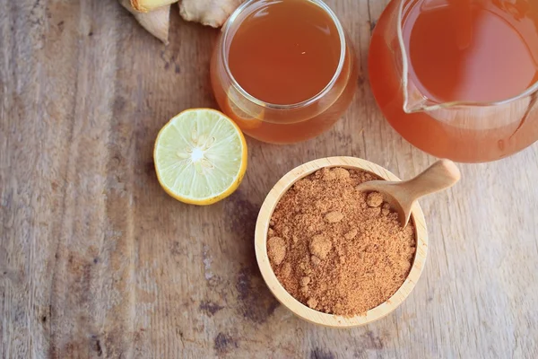 Ginger juice with sugar — Stock Photo, Image