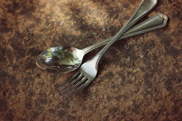 Çatal ve kaşık çatal bıçak — Stok fotoğraf