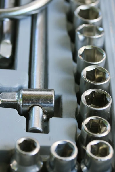 Box wrench head bits for the screwdriver — Stock Photo, Image