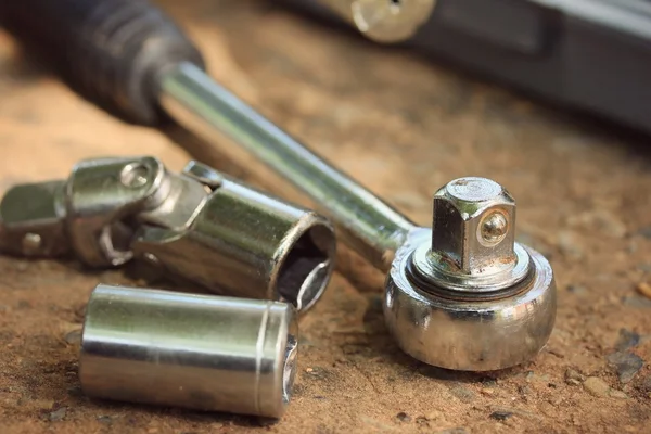 Box wrench head bits for the screwdriver — Stock Photo, Image