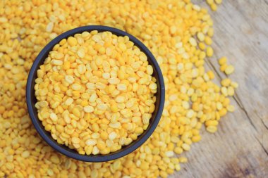 soya tohumları üzerinde ahşap