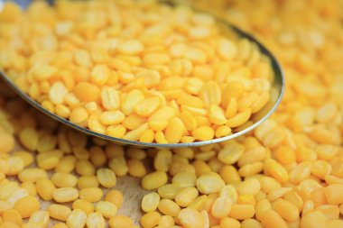 soya tohumları üzerinde ahşap