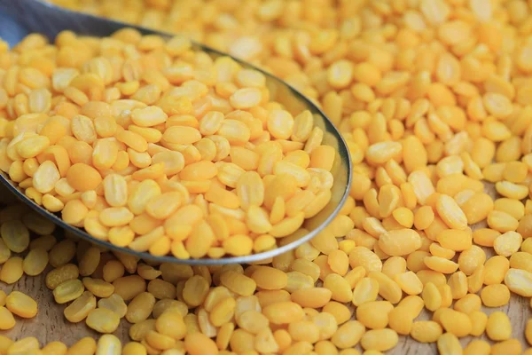 soya tohumları üzerinde ahşap