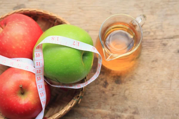 Apple juice och frukt — ストック写真