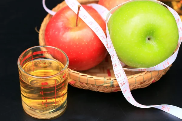 Apple juice och frukt — ストック写真