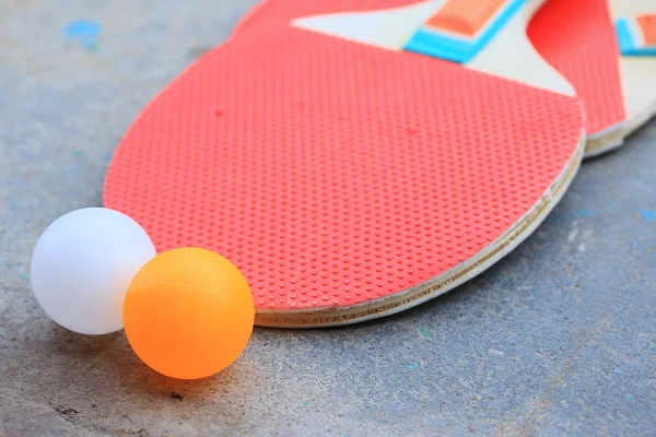 乒乓球和乒乓球 — 图库照片