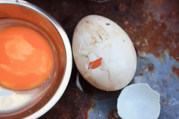 Fresh egg and duck eggs — Stock Photo © oilslo #113224572
