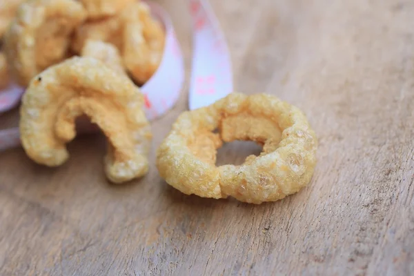 Crispy fried pork skin — Stock Photo, Image