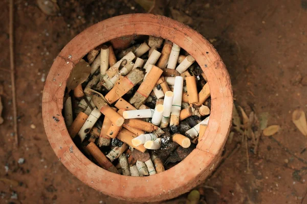A lot cigarette discarded — Stock Photo, Image