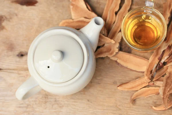 霊芝タペタム熱いお茶 — ストック写真
