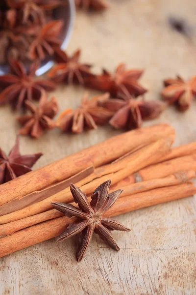 Star anise and cinnamon — Stock Photo, Image