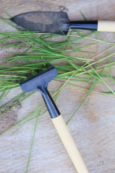 Herramienta de jardinería en la naturaleza — Foto de Stock