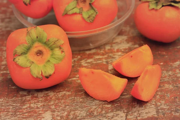 Söta färska persimon frukt — Stockfoto