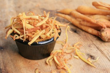 taze fingerroot ve dilim 