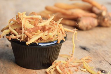 taze fingerroot ve dilim 