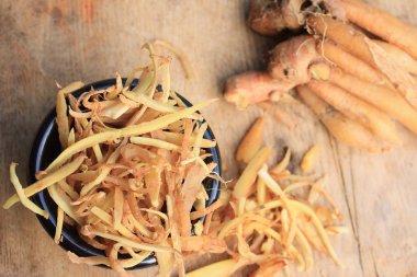 taze fingerroot ve dilim 