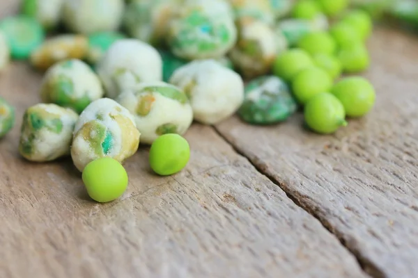 Green soybeans with coated — Stock Photo, Image