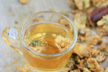 Chrysanthemum çayı ve kurutulmuş