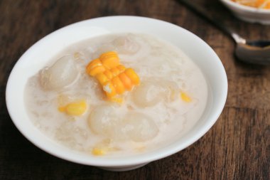 yapışkan pirinç puding ve Mısır