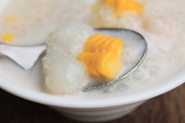 yapışkan pirinç puding ve Mısır