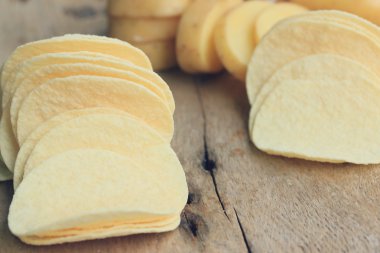 Taze patates patates cipsi ile