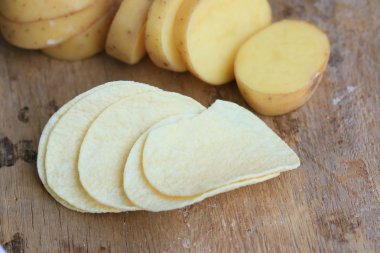 Taze patates patates cipsi ile