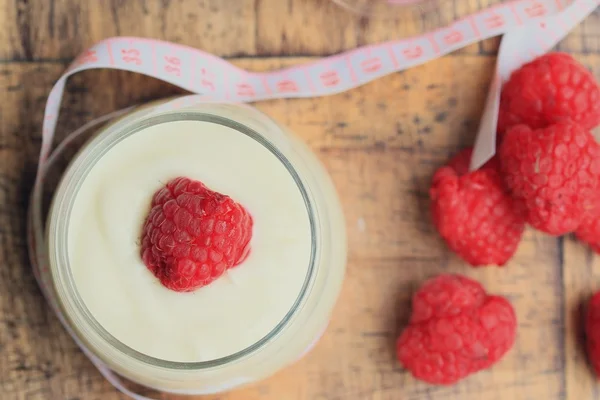 Joghurt smoothie, málna — Stock Fotó