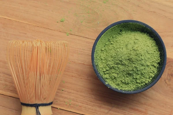 Polvo de té verde Matcha —  Fotos de Stock