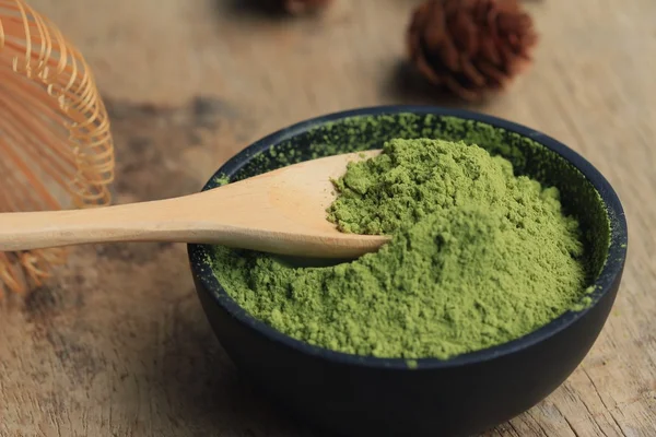 Matcha tè verde in polvere — Foto Stock