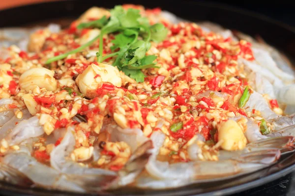 Spicy salad shrimp - asia food — Stock Photo, Image