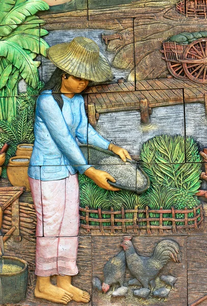 De oude standbeeld thailand. — Stockfoto