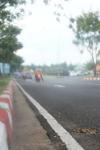 Blurred of car in city — Stock Photo, Image