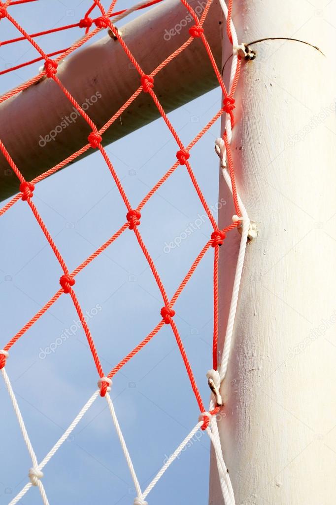 close up soccer nets goal football