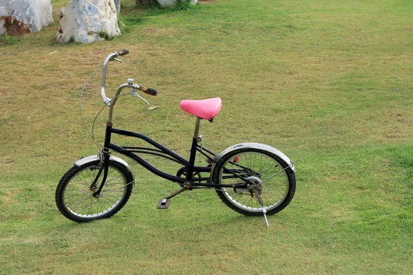 Bicicleta sobre hierba verde — Foto de Stock